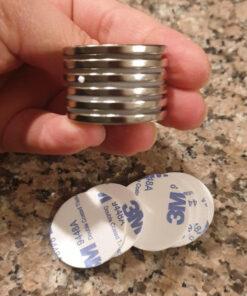 DIYMAG Powerful Neodymium Disc Magnets with Double-Sided Adhesive, Strong Permanent Rare Earth Magnets for Fridge, DIY, Building, Scientific, Craft, and Office Magnets, 1.26 inch Diameter, Pack of 6 32x3 6P 46 71nKY2YuvL