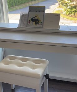 The ONE Digital Piano with Lighted-up Teaching Keys, Piano Keyboard 88 Keys with Hammer Action for Beginner/Professional, Full Size Weighted Keyboard with Piano Stand/3-Pedal Unit/APP, White PLAY 29 71nKfhu4wdL