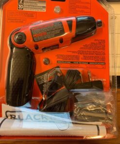 BLACK+DECKER Cordless Screwdriver with Pivoting Handle, Electric Screwdriver, 180 RPM, 3.6V, Charger and 2 Hex Shank Bits Included (Li2000) Screwdriver Only 52 71nLaadkCUL