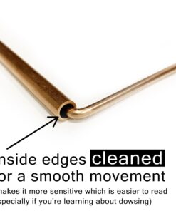 Copper Dowsing Rod - 99.9% Pure Copper - Water Divining Witching, Energy Healing, Paranormal, Ghost Hunting, Gold, Yes No Questions. Instructions and Bonus Pendulum - 5x13 Inch Divining rods 15 71nLiq8v7xL