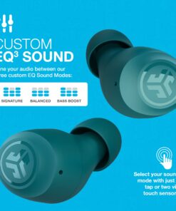 JLab Go Air Pop True Wireless Bluetooth Earbuds + Charging Case, Teal, Dual Connect, IPX4 Sweat Resistance, Bluetooth 5.1 Connection, 3 EQ Sound Settings Signature, Balanced, Bass Boost 28 71nMEfIRs1L