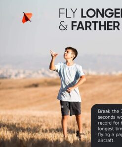 POWERUP 2.0 Paper Airplane Conversion Kit | Electric Motor for DIY Paper Planes | Fly Longer and Farther | Perfect for Kids & Adults | Ready to Use Aeroplane Engine Kits Red, Black 12 71nMcxbWC5S