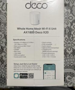 TP-Link Deco WiFi 6 Mesh WiFi System(Deco X20) - Covers up to 2200 Sq.Ft, Replaces Wireless Internet Routers and Extenders, 1-Pack, White WiFi 6 Mesh, 1-pack 25 71nMqfi0cfL