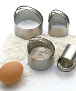 RSVP International Endurance Round Biscuit Cutters - Stainless Steel, Set of 4 | Nest for Easy Storage | For Cutting Thick or Thin Dough | Professional | High Handle Arch 20 71nNGn4AbZS