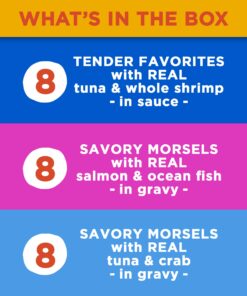 Meow Mix Seafood Selections Wet Cat Food, Variety Pack, 2.75 Ounce Cup (Pack of 24) Variety Pack: Seafood Selections 2.75 Ounce (Pack of 24) 31 71nNjitVQmL