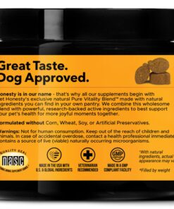 Pet Honesty Dog Allergy Relief Immunity - Chews, Probiotics for Dogs, Seasonal Allergies, Skin and Coat Supplement, Itch Support Supplement (Salmon) Salmon Single 31 71nO8NJxugL