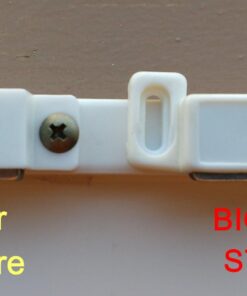 Shutter Hardware 50631-R Box of 10-15lb Single Magnetic Catch White/zinc Retail Pack. Original version 19 71nOXxMBQiL