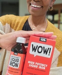 NovaFerrum Wow | 125 High Potency Liquid Iron Supplement | Liquid Iron for Adults | Iron Deficiency | 125mg of Iron Per 5mL Dose | Vegan Verified | Gluten Free Certified | Sugar Free 6 Fl Oz (Pack of 1) 20 71nPGldEqwL