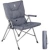 EVER ADVANCED Folding Camping Chair for Adults, Padded Lawn Chairs with Hard Armrests, Portable Collapsible Chair for Outdoor, Patio, Home, Grey 42 71nPuktCFGL