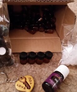 Simple-e 50pcs 1ml (1/4 Dram) Amber Mini Glass Bottle 1cc Amber Sample Vial Small Essential Oil Bottle Travel Must + 1pc Glass Clean Cloth 22 71nQBl82lL