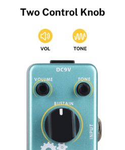 Donner Fuzz Pedal, Stylish Fuzz Guitar Pedal, Classic Mini Fuzz Pedal for Electric Guitar True Bypass Green Fuzz 25 71nQHwRQ0DL