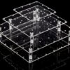YestBuy Cake Pop Display Stand, 56 Hole Cake Pop Holder , 3 Tiered Lollipop Holder for Weddings, Birthday Parties, Anniversaries Gift, Halloween, Christmas Candy Decorative (Clear) Square(9 Rods) 6 71nQJ67kMUL