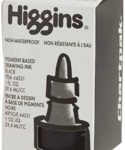 Alternative view of Higgins Pigmented Drawing Ink, Black, 1 Ounce Bottle (44021)