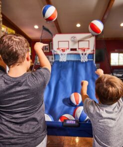 Pop-A-Shot - Home Dual Shot | Arcade Basketball Fun at Home | Infrared Sensor Scoring | 16 Game Modes | 7 Balls | Foldable Storage | for All Players Blue and White 33 71nR7YUH0BL