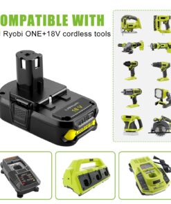 Powilling 2Pack 3500mAh Ryobi 18V Lithium Battery Pack Replacement for Ryobi 18-Volt ONE+ P104 P105 P102 P103 P107 Cordless Tools Battery 13 71nSGneARqL