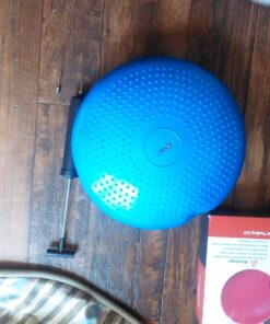 AppleRound Air Stability Wobble Cushion with Hand Pump, 13.5in/34cm Diameter, Balance Disc for Adult, Sensory Wiggle Seat for Kid Blue 46 71nT5tfdtYL