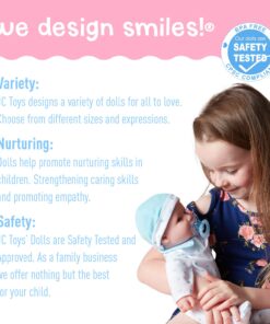 JC Toys - La Baby | Caucasian 16-inch Medium Soft Body Baby Doll | Washable | Removable Purple Outfit w/Hat and Pacifier | for Children 12 Months + Purple Caucasian 20 71nTdl3Jd7L