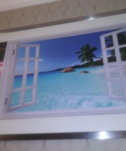 Large Removable Beach Sea 3D Window Decal Wall Sticker Home Decor Exotic Beach View Art Wallpaper Mural 15 71nTrMgzqiL