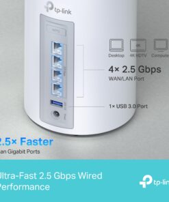 TP-Link Tri-Band WiFi 7 BE10000 Whole Home Mesh System (Deco BE63) | 6-Stream 10 Gbps | 4 × 2.5G Ports Wired Backhaul, 4× Smart Internal Antennas | VPN, AI-Roaming, MU-MIMO, HomeShield (2-Pack) 2 Pack 13 71nU1V86V5L