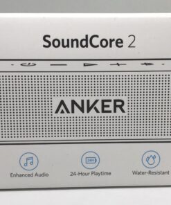 Anker Soundcore 2 Portable Bluetooth Speaker with 12W Stereo Sound, Bluetooth 5, Bassup, IPX7 Waterproof, 24-Hour Playtime, Wireless Stereo Pairing, Speaker for Home, Outdoors, Travel Black 44 71nU4n93FL
