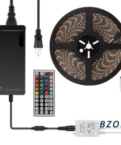 BZONE 2-Port 44 Keys Wireless IR Remote Controller for SMD 5050 3528 RGB LED Strip Lights, Dual 4-pin Output Remote Controller Dimmer for 2pcs RGB LED Strips DC12-24V 2-port Rgb Controller 15 71nV9qeShL