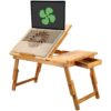 Laptop Desk Nnewvante Adjustable Bed Desk Table Bamboo with USB Fan Foldable Bed Tray w' Drawer 21.6" with Fan 20 71nVHB4nnxL