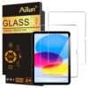 Ailun 2 Pack Screen Protector for iPad 10th Generation 10.9 Inch Display 2022 Tempered Glass [Face ID & Apple Pencil Compatible] Ultra Sensitive Case Friendly [2 Pack] 1