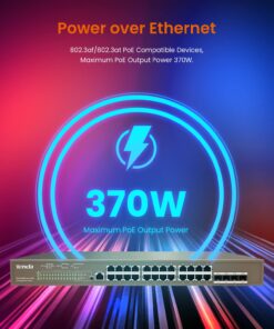 Alternative view of Tenda Layer-3 Managed PoE Switch|24 Port GE Ports| 4x1G Base-X SFP| 1 Console Port | VLAN | QoS | DHCP Snooping(TEG5328P-24-410W) TEG5328P-24-410W