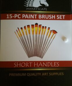 MyArtscape Paint Brush - Set of 15 Art Brushes for Watercolor, Acrylic & Oil Painting - Short Handles 23 71nWPYHCb8L 1