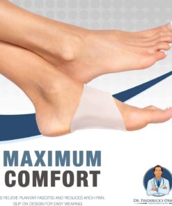 Dr. Frederick’s Original Arch Support Shoe Insert Gel Set - 2 Pieces - Soft Gel Sleeves for Plantar Fasciitis Support & Flat Foot Support - Pain Relief - Men & Women - Large - W8-14 | M6-13 2 Count (Pack of 1) 22 71nWVJtGqsL