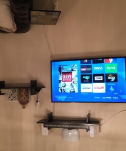 Mounting Dream Tilting TV Mounts for Most 26-60 Inch LED, LCD TVs up to VESA 400 x 400mm and 88 LBS Loading Capacity, TV Wall Mount with Unique Strap Design for Easily Lock and Release MD2268-MK 46 71nWdemjAAL