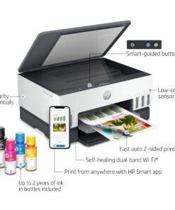 HP Smart -Tank 6001 Wireless Cartridge-Free all in one printer, this ink -tank printer comes with up to 2 years of ink included, with mobile print, scan, copy (2H0B9A) 45 71nX0tTLKL