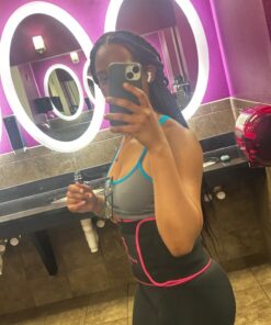 Perfotek Waist Trainer for Women Lower Belly - Waist Trimmer Belt Sauna Tummy Toner Low Back and Lumbar Support with Sauna Suit Effect (Large Pink) Large 25 71nXLYEzeL