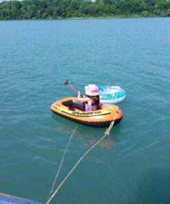 INTEX Explorer Inflatable Boat Series: Dual Air Chambers – Welded Oar Locks – Grab Handles – Bow Rope – Sporty Design Explorer 100 33 71nXvLaR VL