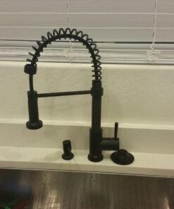 VIGO VG02001MB 19" H Edison Single-Handle with Pull-Down Sprayer Kitchen Faucet in Matte Black 36 71nYEUpvFgL