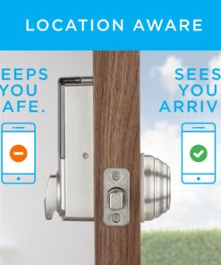 Kwikset - Kevo 99250-202 Kevo 2nd Gen Bluetooth Touch-to-Open Smart Keyless Entry Electronic Deadbolt Door Lock Featuring SmartKey Security, Satin Nickel 28 71nYdJhI4L 1