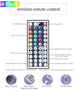 Tenmiro 65.6ft Led Strip Lights, Ultra Long RGB 5050 Color Changing LED Light Strips Kit with 44 Keys Ir Remote Led Lights for Bedroom, Kitchen, Home Decoration 38 71nYkTVnqtL