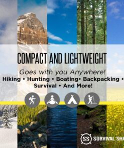 Sharp Survival Shack Emergency Survival Shelter Tent | 2 Person Mylar Thermal Shelter | 8' X 5' All Weather Tube Tent | Reflective Material Conserves Heat | Lightweight | Waterproof | Best Su 29 71nYmF2Dq2L