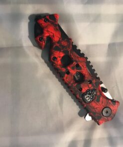Tac Force Assisted Opening Rescue Glass Breaker Bright Red Skull Design Hunting Camping Tatical Pocket Knife 50 71nZ9NXQHhL