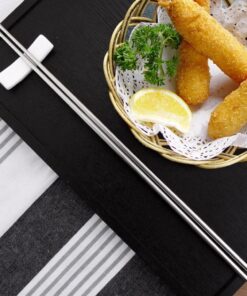 MyLifeUNIT Extra Long 14 Inch Japanese Hot Pot Chopsticks, Stainless Steel Cooking Frying Noodle Chopsticks (3 Pairs Set) 14 71nZnYozDML