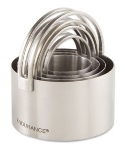RSVP International Endurance Round Biscuit Cutters - Stainless Steel, Set of 4 | Nest for Easy Storage | For Cutting Thick or Thin Dough | Professional | High Handle Arch 19 71nZnr WfPS
