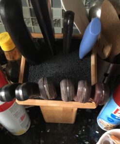 Mantello Knife Block- Universal Knife Holder- Bamboo Wood, Kitchen Knife Holder, Extra Large Knife Storage, Universal Knife Block, Knife Block Without Knives 33 71na1LOY0WL