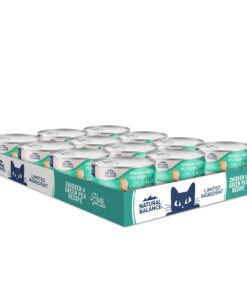 Natural Balance Limited Ingredient Adult Grain-Free Wet Canned Cat Food, Chicken & Green Pea Recipe, 5.5 Ounce (Pack of 24) 12 71na4farL 1