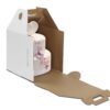 W PACKAGING WPTC1214WKE 12x12x14 White/Kraft Plain Tiered Cake Box, No Window, Lock Corner, E-Flute (Pack of 10)