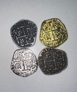 Beverly Oaks Metal Pirate Coins - Gold and Silver Spanish Doubloon Replicas - Fantasy Metal Coin Pirate Treasure (100) 100 47 71naVBwizmL