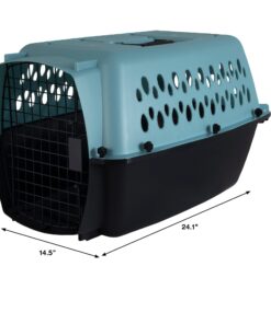 Petmate Fashion Vari Indoor Kennel, 24", for Dogs 10-20 Lbs, Light Blue, Made in USA 24.1"L x 14.5"W x 14.5"H 14 71nakwVWXdL