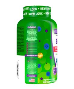 vitafusion Extra Strength Biotin Gummy Vitamins, Berry Flavored, 5,000 mcg Biotin Vitamins, America’s Number 1 Gummy Vitamin Brand, 50 Day Supply, 100 Count (Packaging may vary) 46 71nazJzgvwL