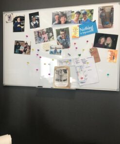 Lockways Magnetic Dry Erase Board, 36 x 24 Inch Magnetic Whiteboard White Board, 1 Dry Erase Markers, 2 Magnets for School, Home, Office Silver frame 36 x 24 Inch 36 71nb0rQHIIL