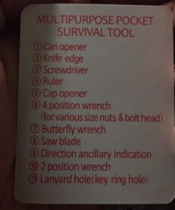 Kikkerland Classic Survival Tool, Pocket 10 71ncp80VJDL