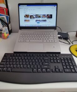 Loigys Wireless Keyboard, 2.4G Full-Sized Ergonomic Wireless Computer Keyboard with Wrist Rest for Windows, Mac OS Laptop/PC/Desktop/Notebook (Black) Black 39 71ndFPItg6L